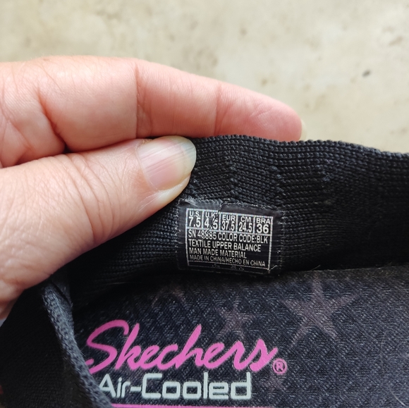 Skechers Cleo Bewitch Womens Size 7.5 Shoes Black Woven Stretch Fit Ballet Flats - Picture 5 of 10